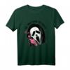 No, You Hang Up First Lustiges Horrorfilm T-Shirt - Halloween Spaß für Männer und Frauen mit Gespenstgesicht auf Retro-Telefon