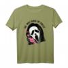 No, You Hang Up First Lustiges Horrorfilm T-Shirt - Halloween Spaß für Männer und Frauen mit Gespenstgesicht auf Retro-Telefon