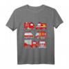 Kinder Feuerwehrfahrzeuge T-Shirt – Süßes Feuerwehrkleinkind T-Shirt als Geschenk für Kindergeburtstag & Feuerwehrparty