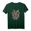 Dirndl Ersatz Trachten-Shirt für Frauen mit Hirsch und Blumen - Lustiges Oktoberfest T-Shirt für Bierzelt & Fest in Bayern