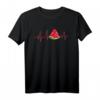 Wassermelone Melone Frucht Herzschlag EKG Vegan T-Shirt – Perfektes Geschenk für Obstliebhaber, Veganer & Vegetarier zu Weihnachten, Geburtstag & Feierlichkeiten