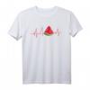 Wassermelone Melone Frucht Herzschlag EKG Vegan T-Shirt – Perfektes Geschenk für Obstliebhaber, Veganer & Vegetarier zu Weihnachten, Geburtstag & Feierlichkeiten