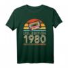 Vintage 1980 Geburtstag T-Shirt – Stilvolles Retro-Design Geschenk für Männer und Frauen, perfekt für Geburtstagsfeiern