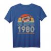 Vintage 1980 Geburtstag T-Shirt – Stilvolles Retro-Design Geschenk für Männer und Frauen, perfekt für Geburtstagsfeiern