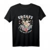 HapDeer Trachtenshirt Damen & Mädchen - Lustiges Dirndl T-Shirt für Oktoberfest, Wiesn & Volksfest mit Hirsch & Reh, Schwarz Kurzarm