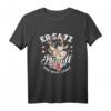 HapDeer Trachtenshirt Damen & Mädchen - Lustiges Dirndl T-Shirt für Oktoberfest, Wiesn & Volksfest mit Hirsch & Reh, Schwarz Kurzarm
