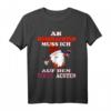 An Weihnachten auf den Wein achten - Lustiges Flachwitz T-Shirt mit Weihnachtsmann für Weintrinker und Humorliebhaber