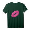 90er Jahre Party T-Shirt mit Pink Lippenstift Kuss Motiv – Perfektes Outfit und Geschenk für Mottopartys, Frauen und Mädchen