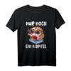 Bücherwurm T-Shirt 'Nur noch ein Kapitel' - Lustiges Leset-Shirt für Leseratten, Damen & Bücherliebhaberinnen als Geschenkidee