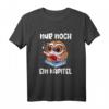 Bücherwurm T-Shirt 'Nur noch ein Kapitel' - Lustiges Leset-Shirt für Leseratten, Damen & Bücherliebhaberinnen als Geschenkidee