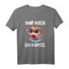 Bücherwurm T-Shirt 'Nur noch ein Kapitel' - Lustiges Leset-Shirt für Leseratten, Damen & Bücherliebhaberinnen als Geschenkidee