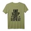 Eat Sleep Ski Repeat T-Shirt – Perfektes Geschenk für Skifahrer, Wintersport- und Skiferienliebhaber zu Weihnachten & Geburtstag