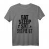 Eat Sleep Ski Repeat T-Shirt – Perfektes Geschenk für Skifahrer, Wintersport- und Skiferienliebhaber zu Weihnachten & Geburtstag
