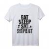 Eat Sleep Ski Repeat T-Shirt – Perfektes Geschenk für Skifahrer, Wintersport- und Skiferienliebhaber zu Weihnachten & Geburtstag
