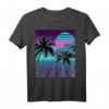 Retro 80er Vaporwave Sunrise Outrun Gitter T-Shirt – Vintage 90er Design, Otaku Geschenk, Digitale Kunst & Popkultur Stil