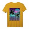Retro 80er Vaporwave Sunrise Outrun Gitter T-Shirt – Vintage 90er Design, Otaku Geschenk, Digitale Kunst & Popkultur Stil
