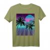 Retro 80er Vaporwave Sunrise Outrun Gitter T-Shirt – Vintage 90er Design, Otaku Geschenk, Digitale Kunst & Popkultur Stil