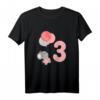 Kinder Geburtstagsshirt für 3 Jahre Mädchen - Süße Maus mit Luftballons & Zahl Drei, Perfekt für Geburtstag & Feieroutfit