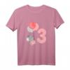 Kinder Geburtstagsshirt für 3 Jahre Mädchen - Süße Maus mit Luftballons & Zahl Drei, Perfekt für Geburtstag & Feieroutfit