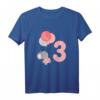 Kinder Geburtstagsshirt für 3 Jahre Mädchen - Süße Maus mit Luftballons & Zahl Drei, Perfekt für Geburtstag & Feieroutfit