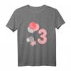 Kinder Geburtstagsshirt für 3 Jahre Mädchen - Süße Maus mit Luftballons & Zahl Drei, Perfekt für Geburtstag & Feieroutfit