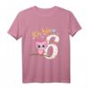 Kinder Geburtstagsshirt Eule zum 6. Geburtstag für Mädchen und Jungen - Lustiges Geschenk für die Geburtstagsfeier oder Kindergarten