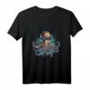 Cooler Nerdy Oktopus mit Brille und Kopfhörern T-Shirt – Lustiges Meerestier Design für Kinder, Fans und Musikliebhaber