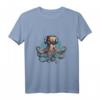 Cooler Nerdy Oktopus mit Brille und Kopfhörern T-Shirt – Lustiges Meerestier Design für Kinder, Fans und Musikliebhaber
