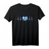 Griechenland Herzschlag Herz - Griechische Flagge T-Shirt für Fans, Urlauber & Auswanderer