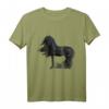 Pferd malen Reitsport Friese Pferd Reiter T-Shirt – Perfektes Geschenk für Pferdeliebhaber, Reiter und Pferdefans zu Weihnachten, Geburtstag & mehr