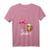Damen Flamingo Es Eskaliert Eh T-Shirt - Lustig Party, Festival & Disko Design mit V-Ausschnitt, Perfekt für Feiern & Geschenke