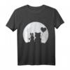 Hase und Bär Liebespaar T-Shirt mit Vollmond – Romantisches Geschenk für Valentinstag, Geburtstag & Liebe