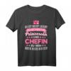 Beste Chefin Sprüche T-Shirt – Humorvolles Geschenk für Geburtstag & Weihnachten, Prinzessin & Chefin in Einem