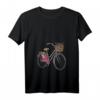 Damen Blumen Fahrrad T-Shirt mit V-Ausschnitt – Vintage Fahrrad Motiv, perfektes Geschenk für Radfahrerinnen zu Weihnachten, Geburtstag oder als Biker Outfit