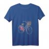 Damen Blumen Fahrrad T-Shirt mit V-Ausschnitt – Vintage Fahrrad Motiv, perfektes Geschenk für Radfahrerinnen zu Weihnachten, Geburtstag oder als Biker Outfit