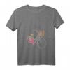 Damen Blumen Fahrrad T-Shirt mit V-Ausschnitt – Vintage Fahrrad Motiv, perfektes Geschenk für Radfahrerinnen zu Weihnachten, Geburtstag oder als Biker Outfit