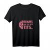 Damen Brains New Tits Feminist Feminismus Gender Equality Activist T-Shirt mit V-Ausschnitt – Perfektes Geschenk für Feminismus- und Gleichberechtigungs-Unterstützer