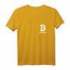 Bitcoin Logo auf Herz - Minimalsitisches Krypto T-Shirt für Blockchain Fans & Krypto-Enthusiasten bei Konferenzen & Treffen