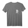 Bitcoin Logo auf Herz - Minimalsitisches Krypto T-Shirt für Blockchain Fans & Krypto-Enthusiasten bei Konferenzen & Treffen