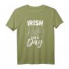 Irisch Für Einen Tag St. Patrick's Day T-Shirt mit Shamrock & Flagge - Lustiges Irland Motiv als Geschenk für Feiern und Fans