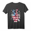 Patriotisches T-Shirt mit amerikanischer Flagge und Friedenszeichen – Perfekt für 4. Juli, Gedenktag & Veteranentag