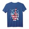 Patriotisches T-Shirt mit amerikanischer Flagge und Friedenszeichen – Perfekt für 4. Juli, Gedenktag & Veteranentag