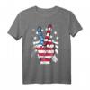 Patriotisches T-Shirt mit amerikanischer Flagge und Friedenszeichen – Perfekt für 4. Juli, Gedenktag & Veteranentag