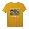 Check Out My Six Pack Funny Aviation Pilot Flying Xmas Gift T-Shirt – Lustiges Flugzeugliebhaber Geschenk für Piloten, Flugschule & Weihnachten