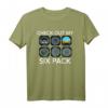 Check Out My Six Pack Funny Aviation Pilot Flying Xmas Gift T-Shirt – Lustiges Flugzeugliebhaber Geschenk für Piloten, Flugschule & Weihnachten