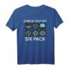 Check Out My Six Pack Funny Aviation Pilot Flying Xmas Gift T-Shirt – Lustiges Flugzeugliebhaber Geschenk für Piloten, Flugschule & Weihnachten