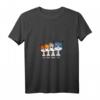 Damen Katzenliebhaber Katze Französisch Un Deux Trois Cat T-Shirt mit V-Ausschnitt – Lustiges Geschenk für Katzenfans und Französischlehrer
