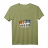 Damen Katzenliebhaber Katze Französisch Un Deux Trois Cat T-Shirt mit V-Ausschnitt – Lustiges Geschenk für Katzenfans und Französischlehrer