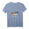 Damen Katzenliebhaber Katze Französisch Un Deux Trois Cat T-Shirt mit V-Ausschnitt – Lustiges Geschenk für Katzenfans und Französischlehrer