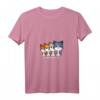 Damen Katzenliebhaber Katze Französisch Un Deux Trois Cat T-Shirt mit V-Ausschnitt – Lustiges Geschenk für Katzenfans und Französischlehrer